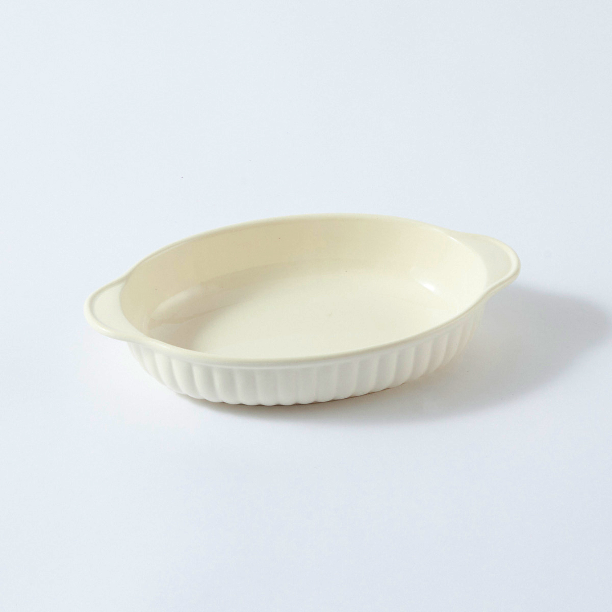 萬古焼 オーバルグラタン皿(ホワイト)