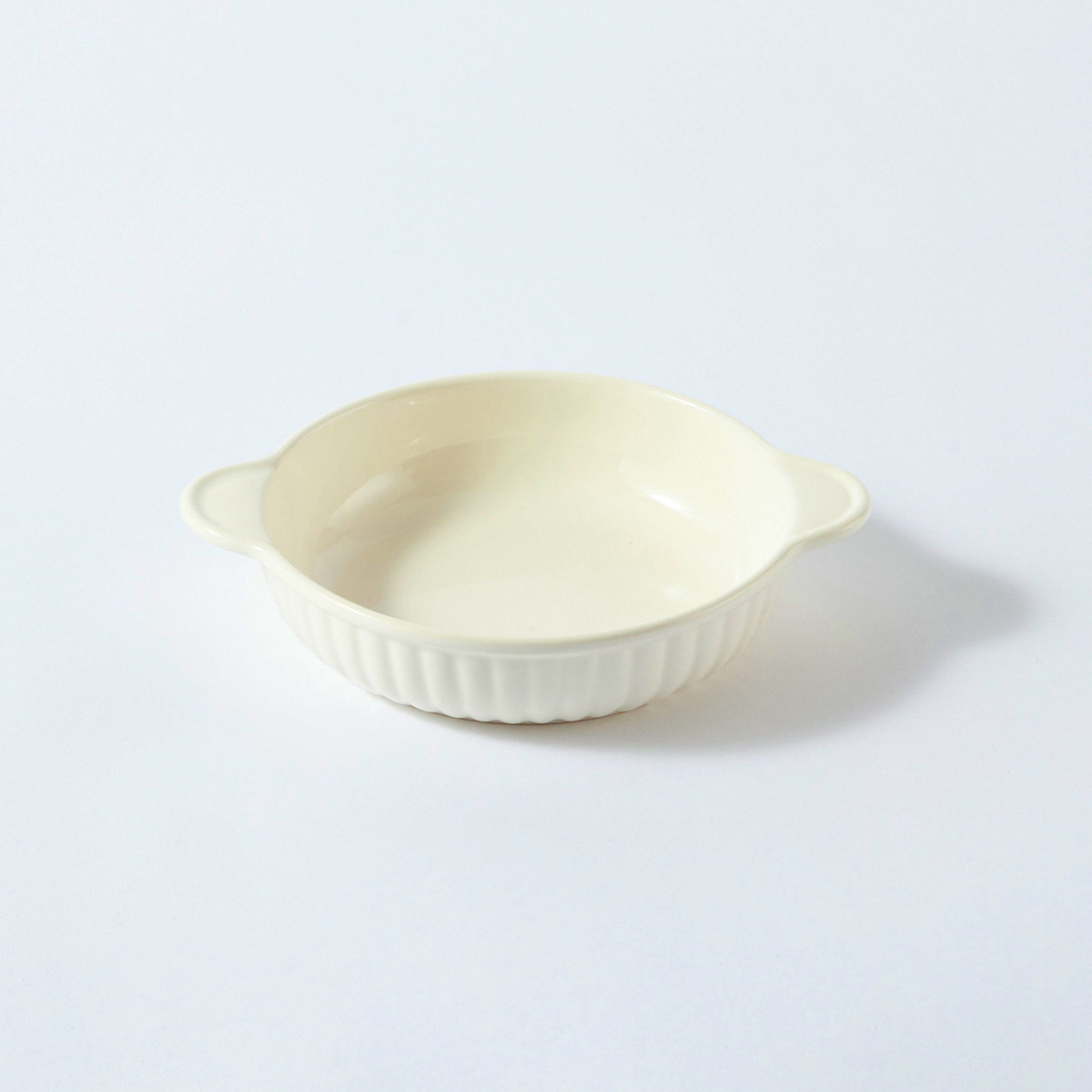 萬古焼 ラウンドグラタン皿(ホワイト)