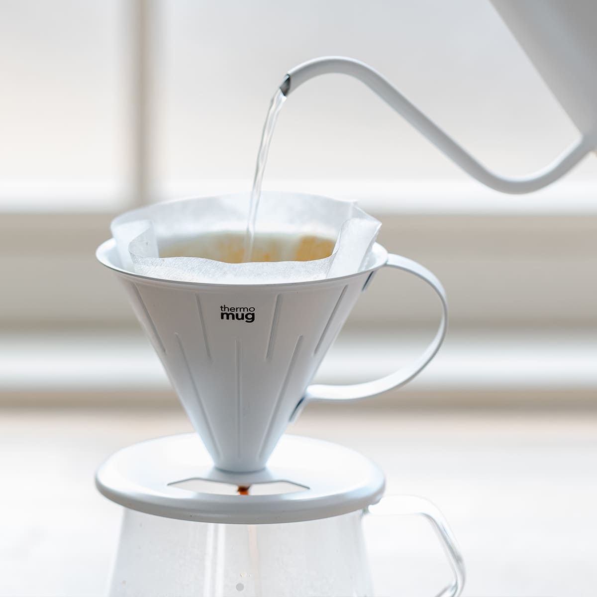【テーブルウェアまとめ割対象】【thermo mug】TSUBAME 燕 COFFEE DRIPPER コーヒードリッパーS_T-CDS21(ホワイト)