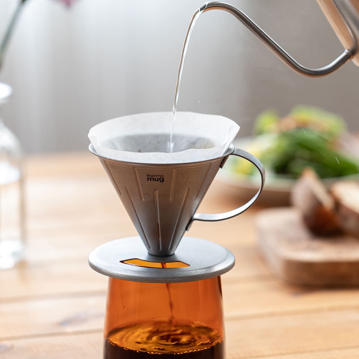 【テーブルウェアまとめ割対象】【thermo mug】TSUBAME 燕 COFFEE DRIPPER コーヒードリッパーS_T-CDS21(シルバー)