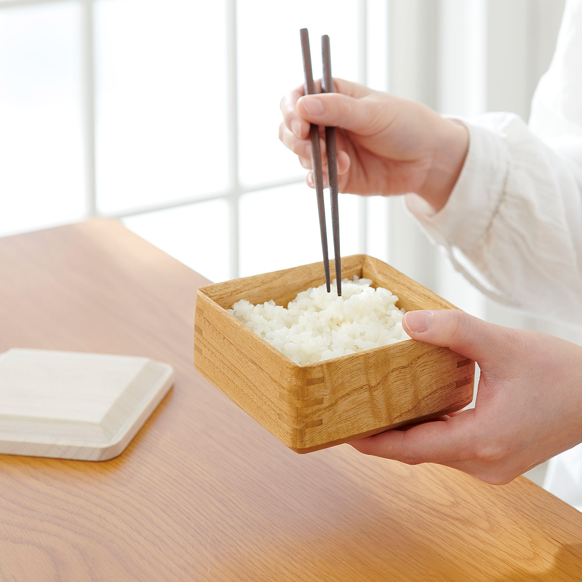 桐製レンジ対応ごはん鉢