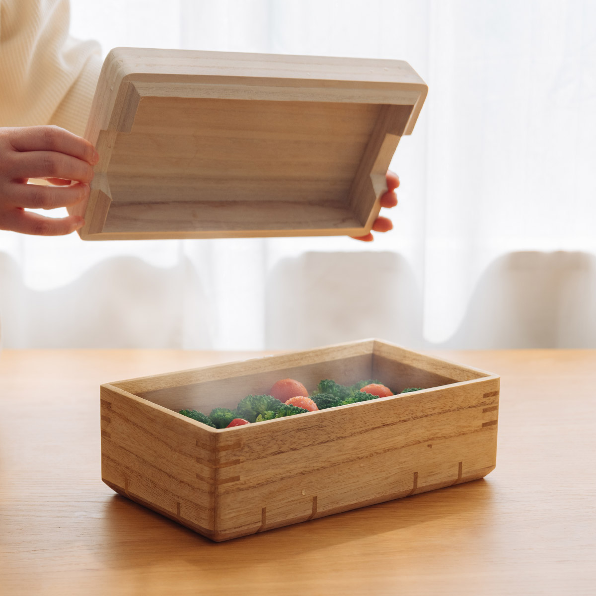 桐製レンジ対応蒸し鉢(ベージュ)