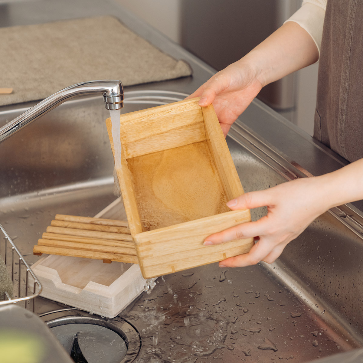 桐製レンジ対応蒸し鉢