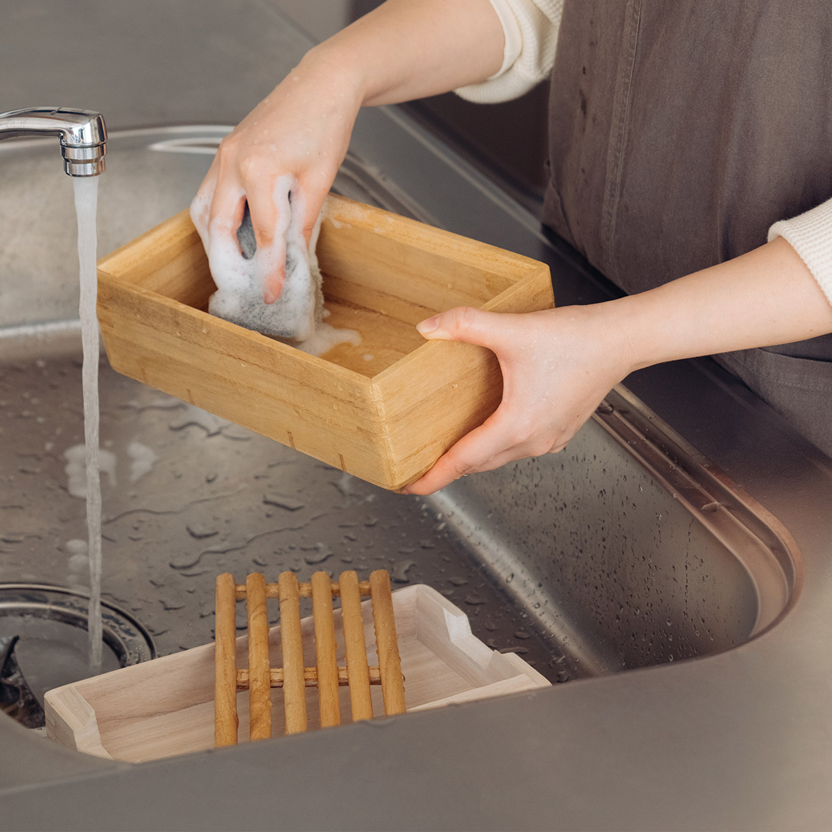 桐製レンジ対応蒸し鉢