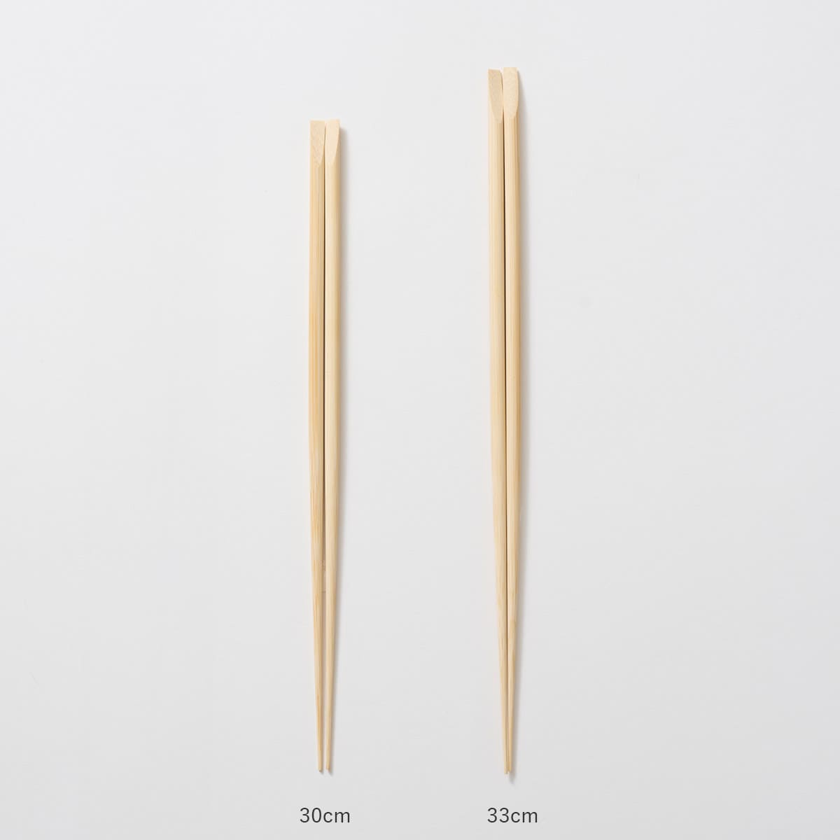 【にちにち道具】竹の道具 菜ばしそろえ 無垢 33cm・30cm 2膳組(丸)