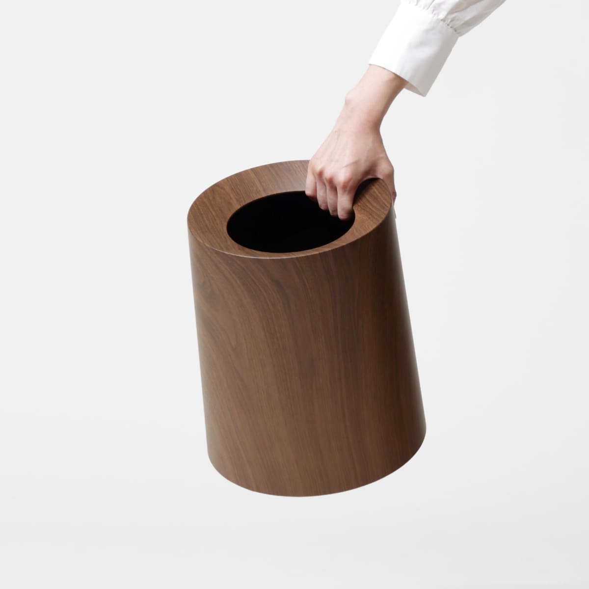 【ideaco】TUBELOR HOMME 丸型ゴミ箱 ウッド