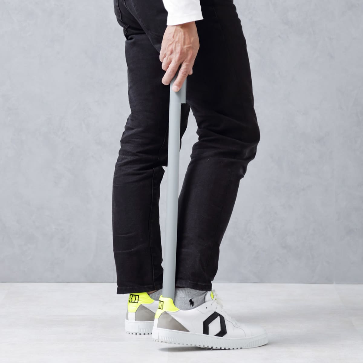 【ideaco】noppo 2 マグネット付き 靴べら(アッシュグレー)