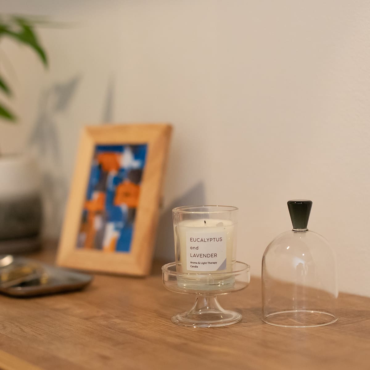 香皿としても使える 蓋付きガラスのミニコンポート S