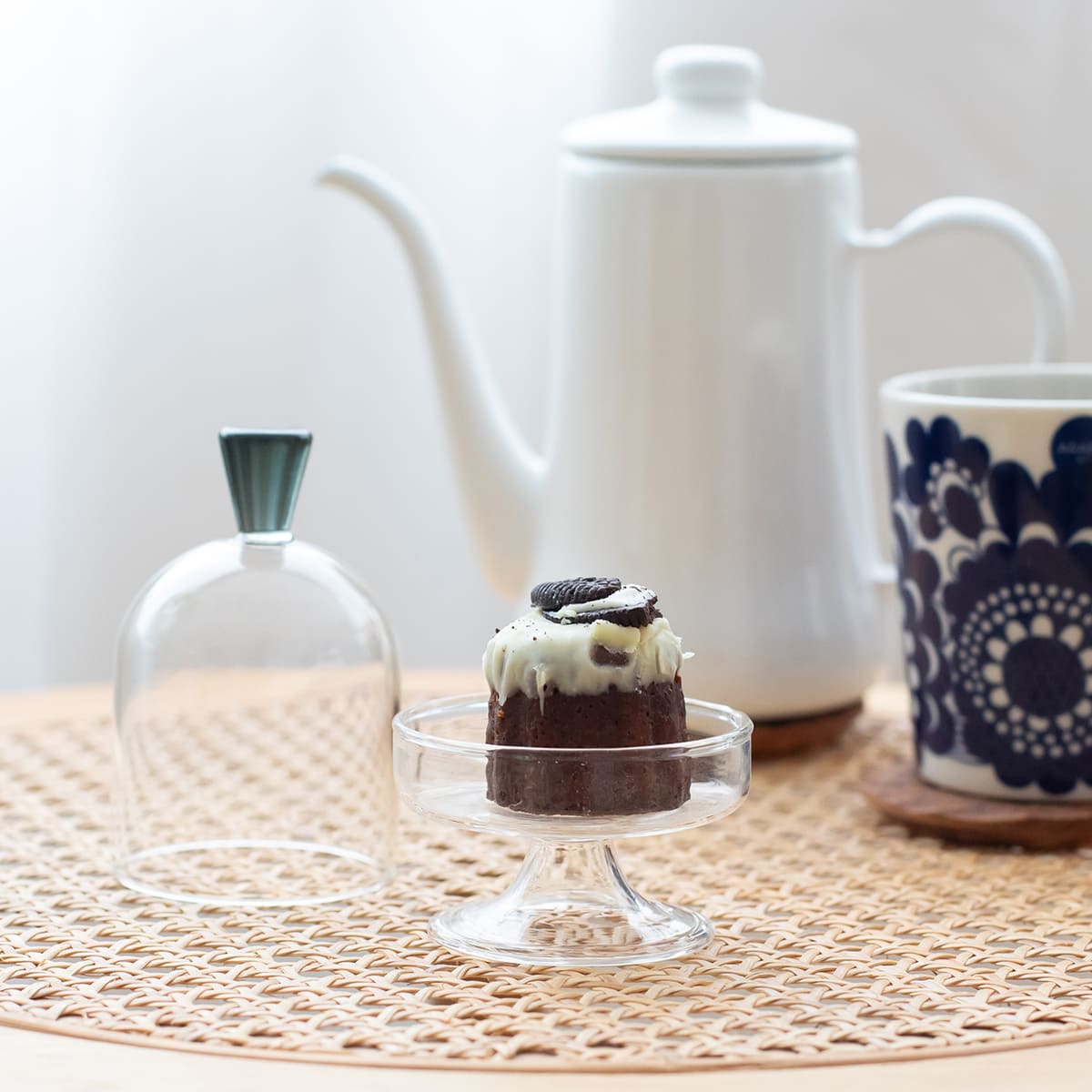 香皿としても使える 蓋付きガラスのミニコンポート S