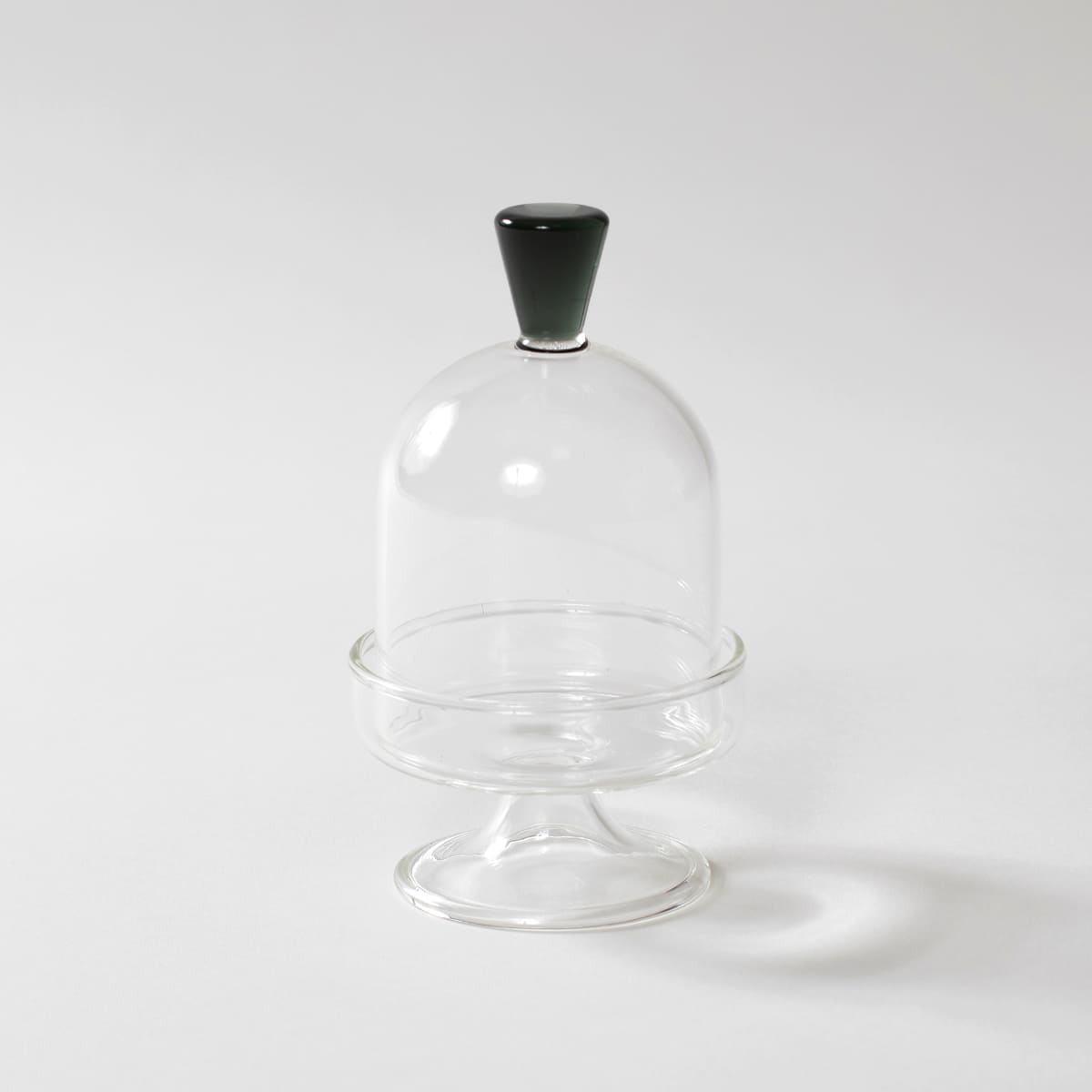 香皿としても使える 蓋付きガラスのミニコンポート S