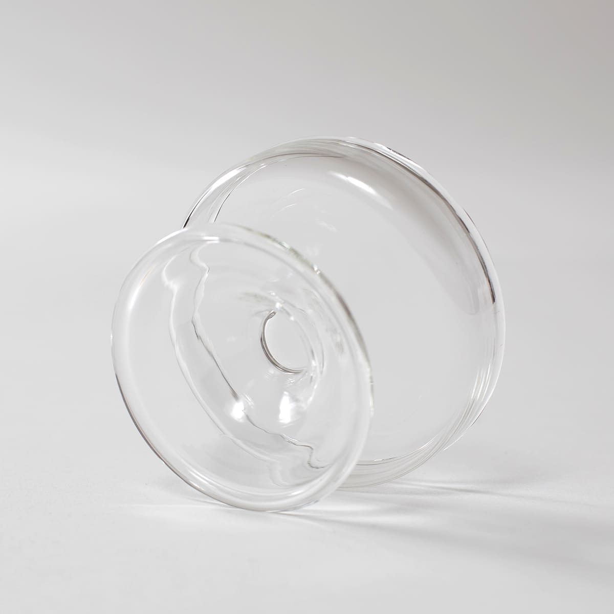 香皿としても使える 蓋付きガラスのミニコンポート S