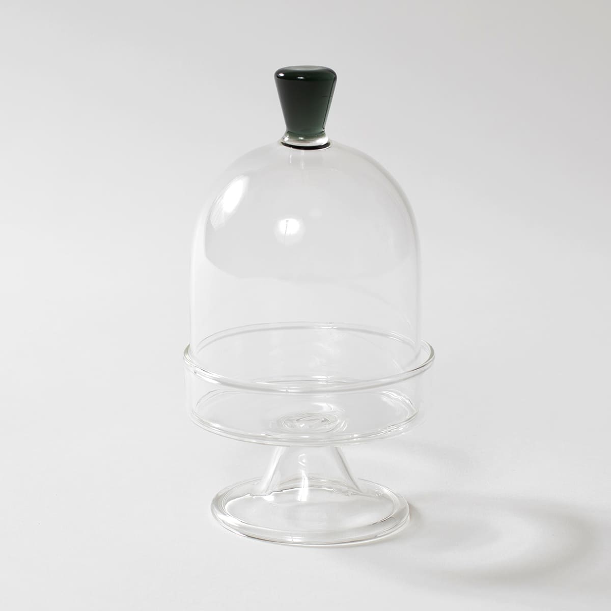 香皿としても使える 蓋付きガラスのミニコンポート M