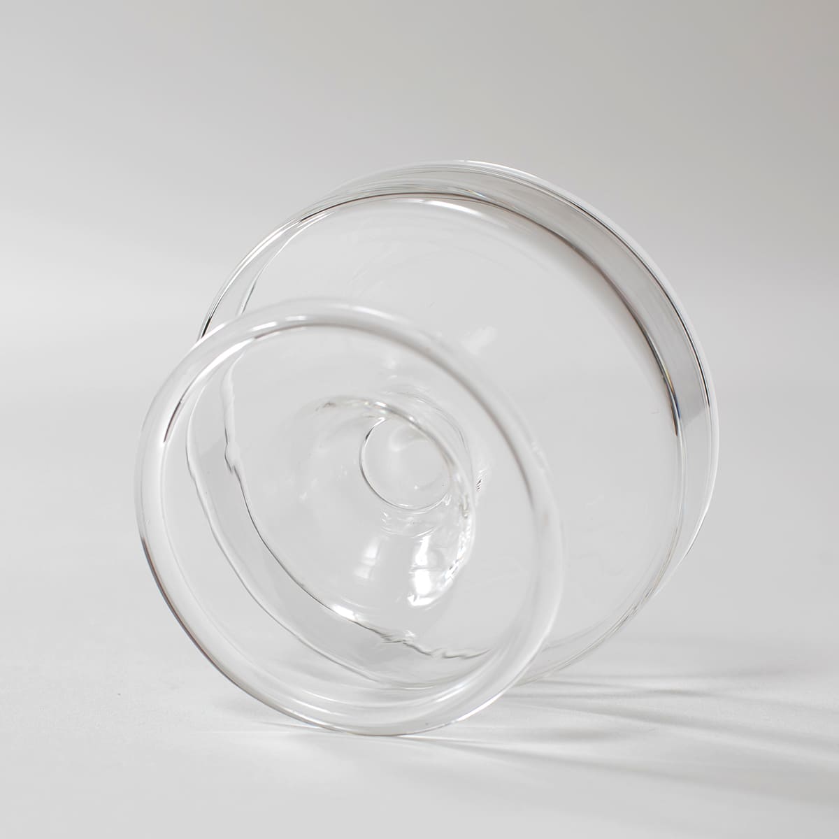 香皿としても使える 蓋付きガラスのミニコンポート M