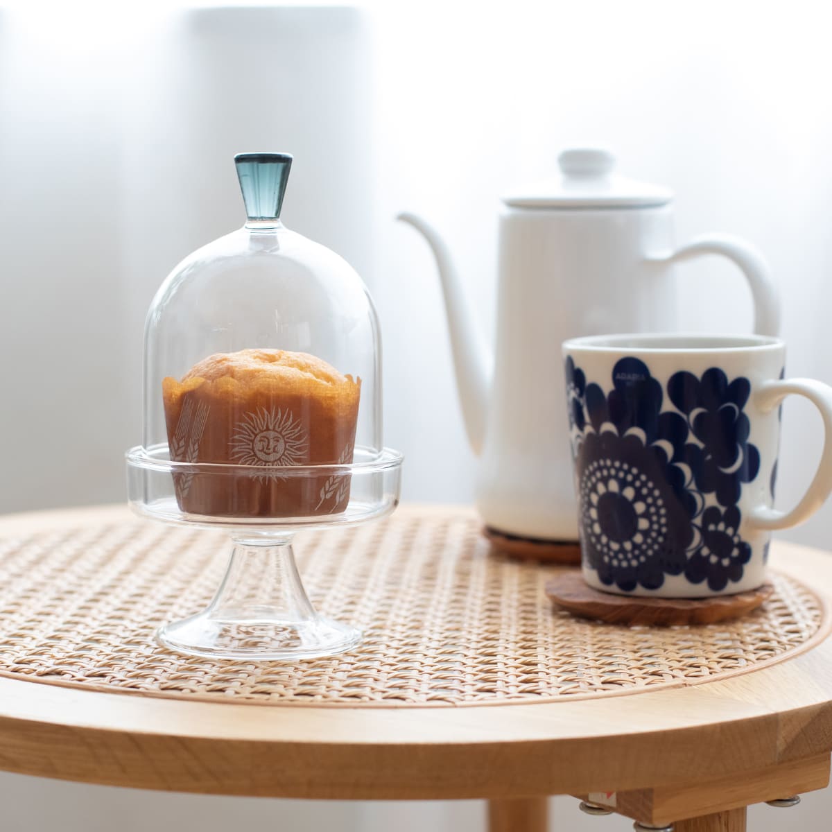 香皿としても使える 蓋付きガラスのミニコンポート L