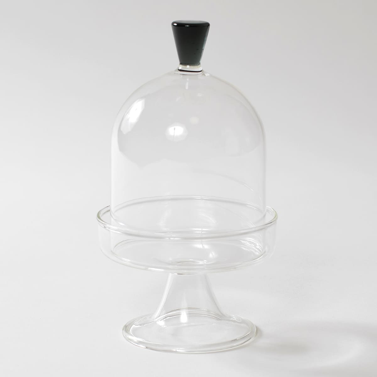 香皿としても使える 蓋付きガラスのミニコンポート L