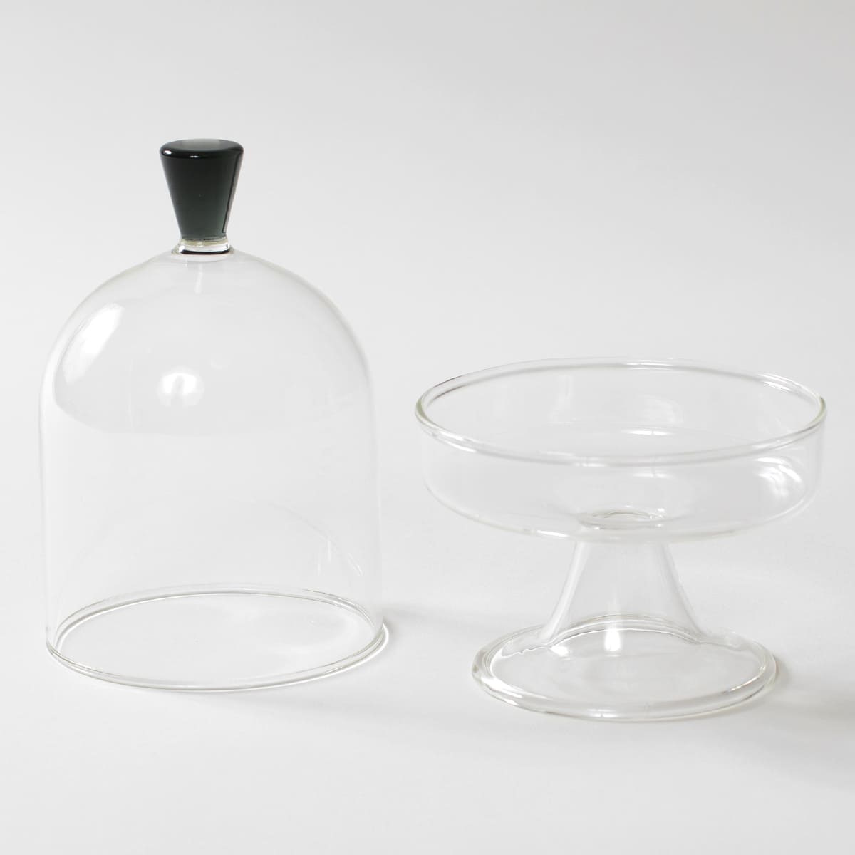 香皿としても使える 蓋付きガラスのミニコンポート L