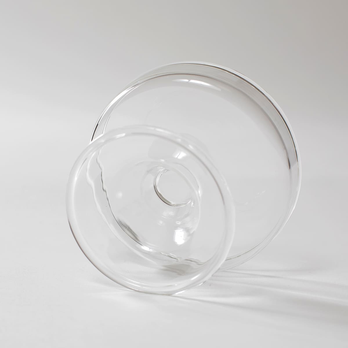 香皿としても使える 蓋付きガラスのミニコンポート L