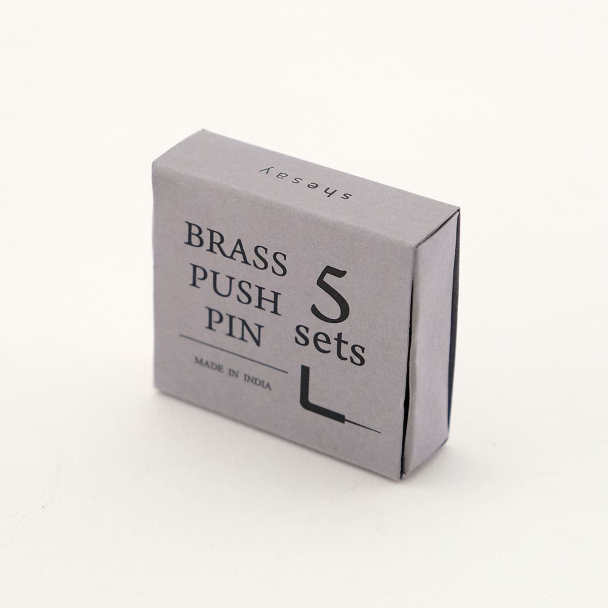 BRASSプッシュピン Ｌフック 5個入