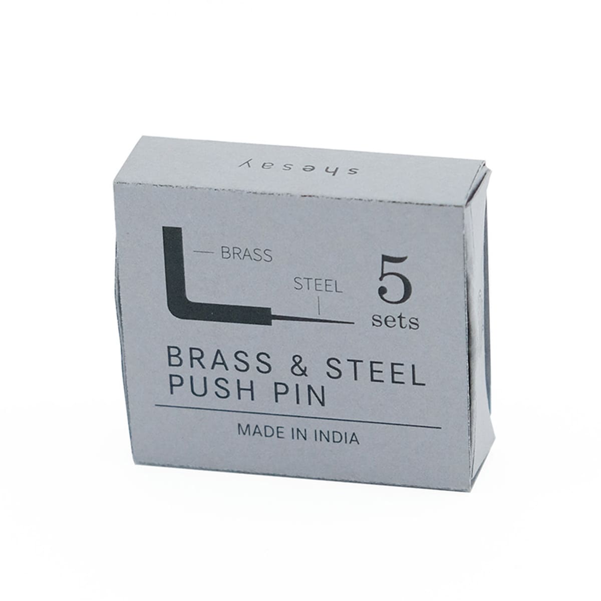 BRASSプッシュピン Ｌフック 5個入