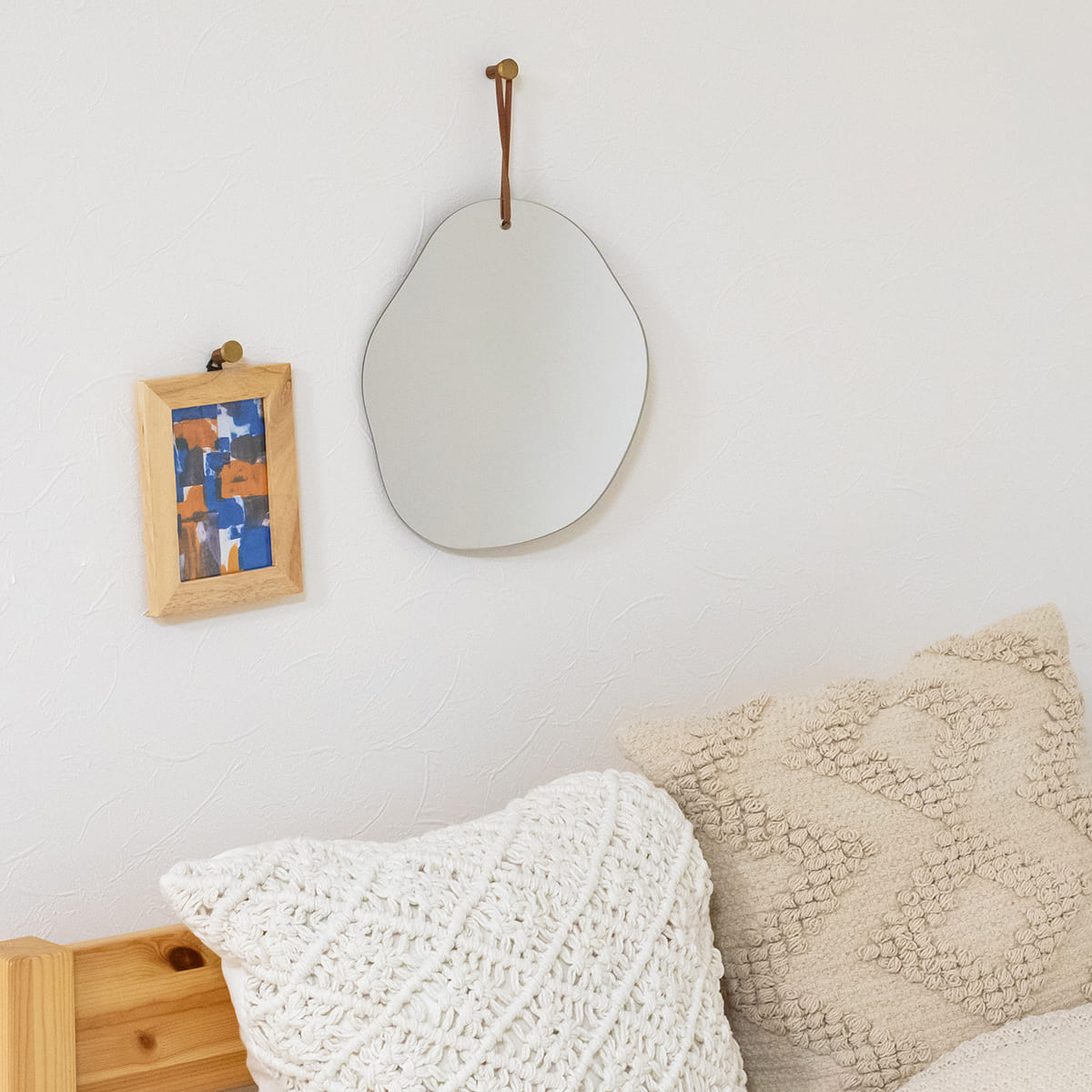 穴が目立ちにくい 木とBRASSのピンフック