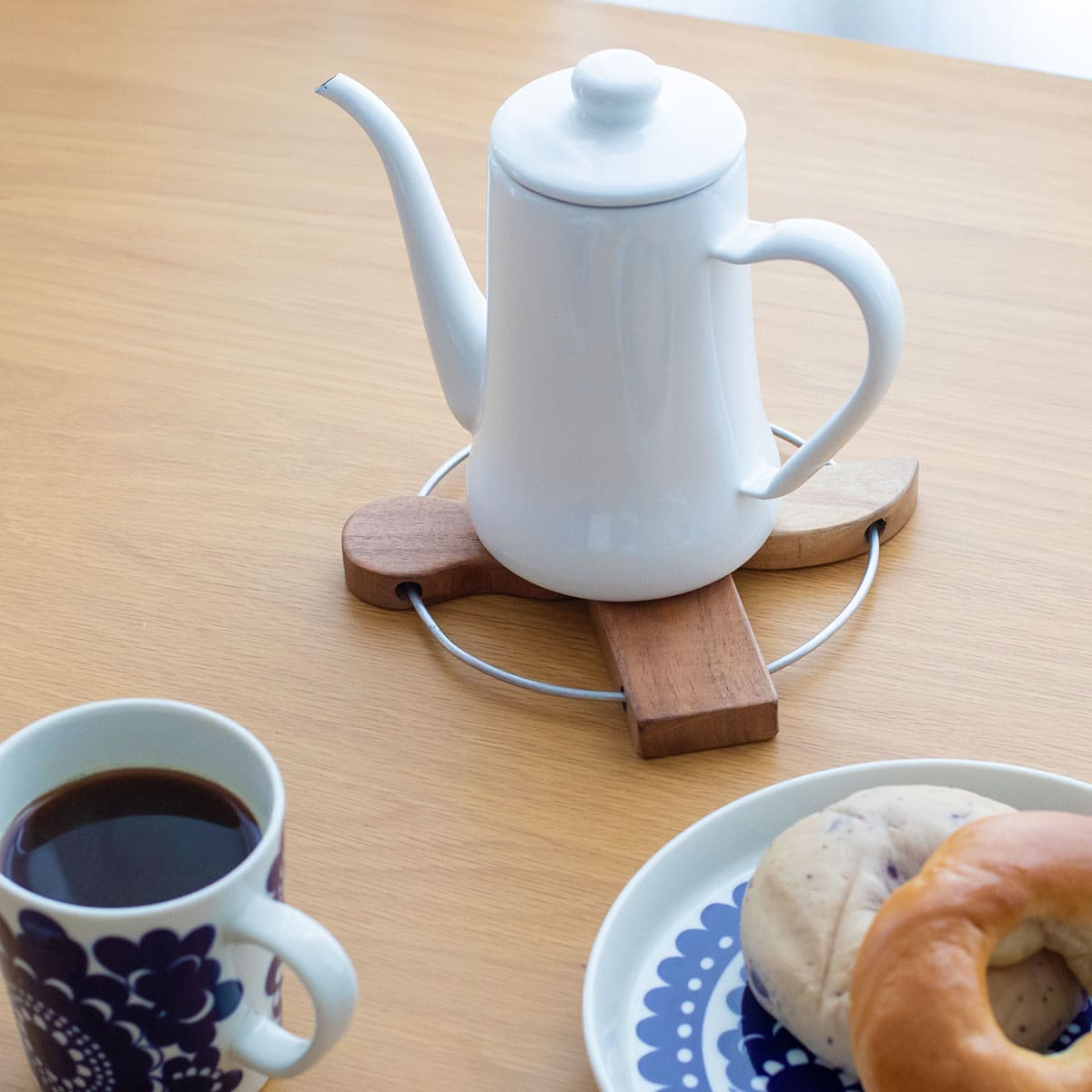 サイズが変えられる 木の鍋敷き