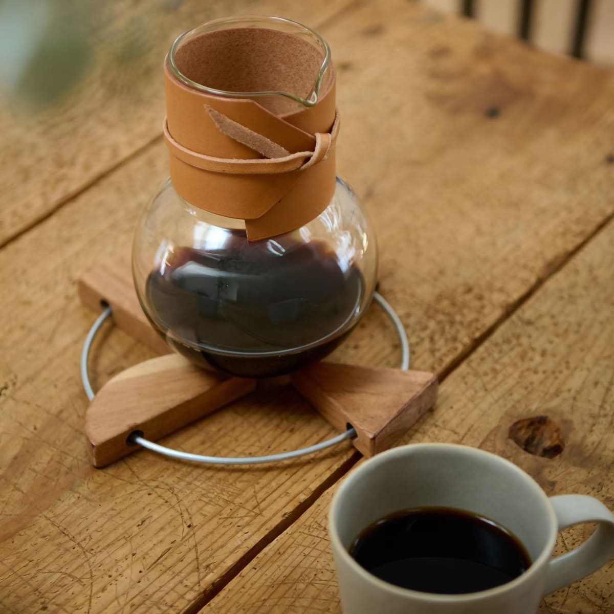 サイズが変えられる 木の鍋敷き