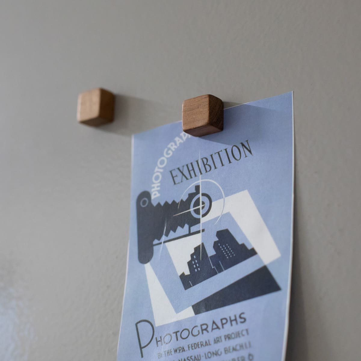 木のマグネット 5個入 スクエア