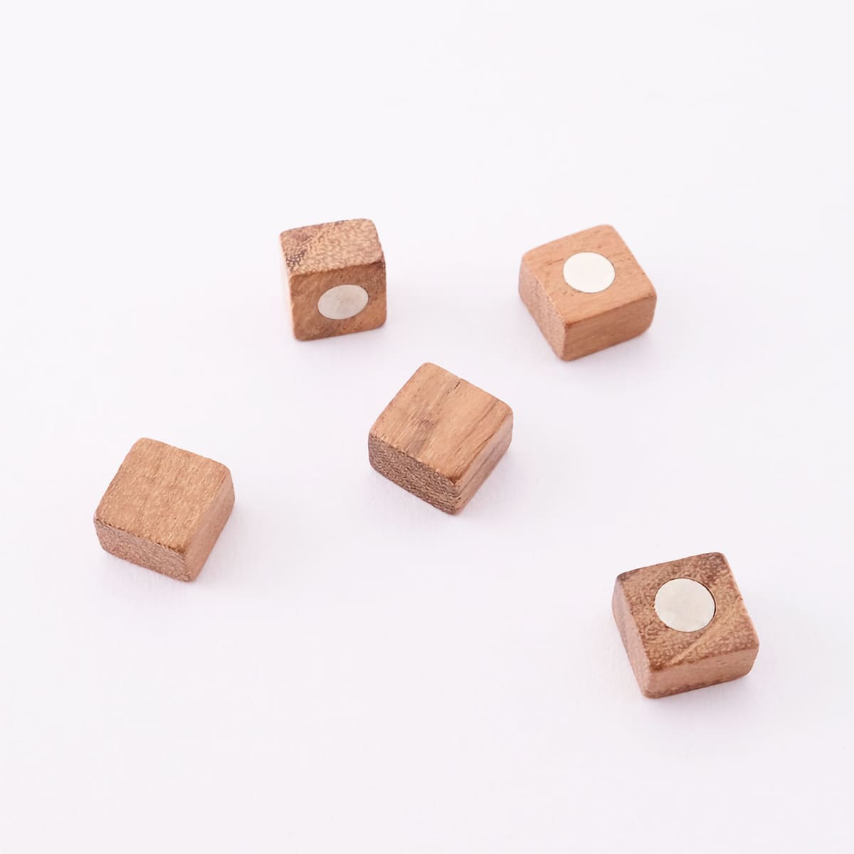 木のマグネット 5個入 スクエア