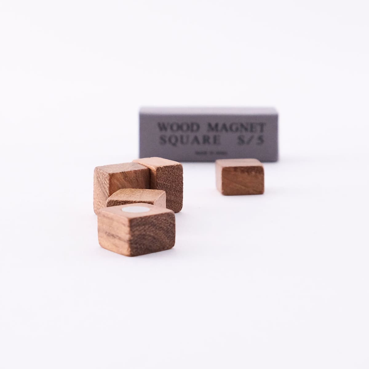 木のマグネット 5個入 スクエア