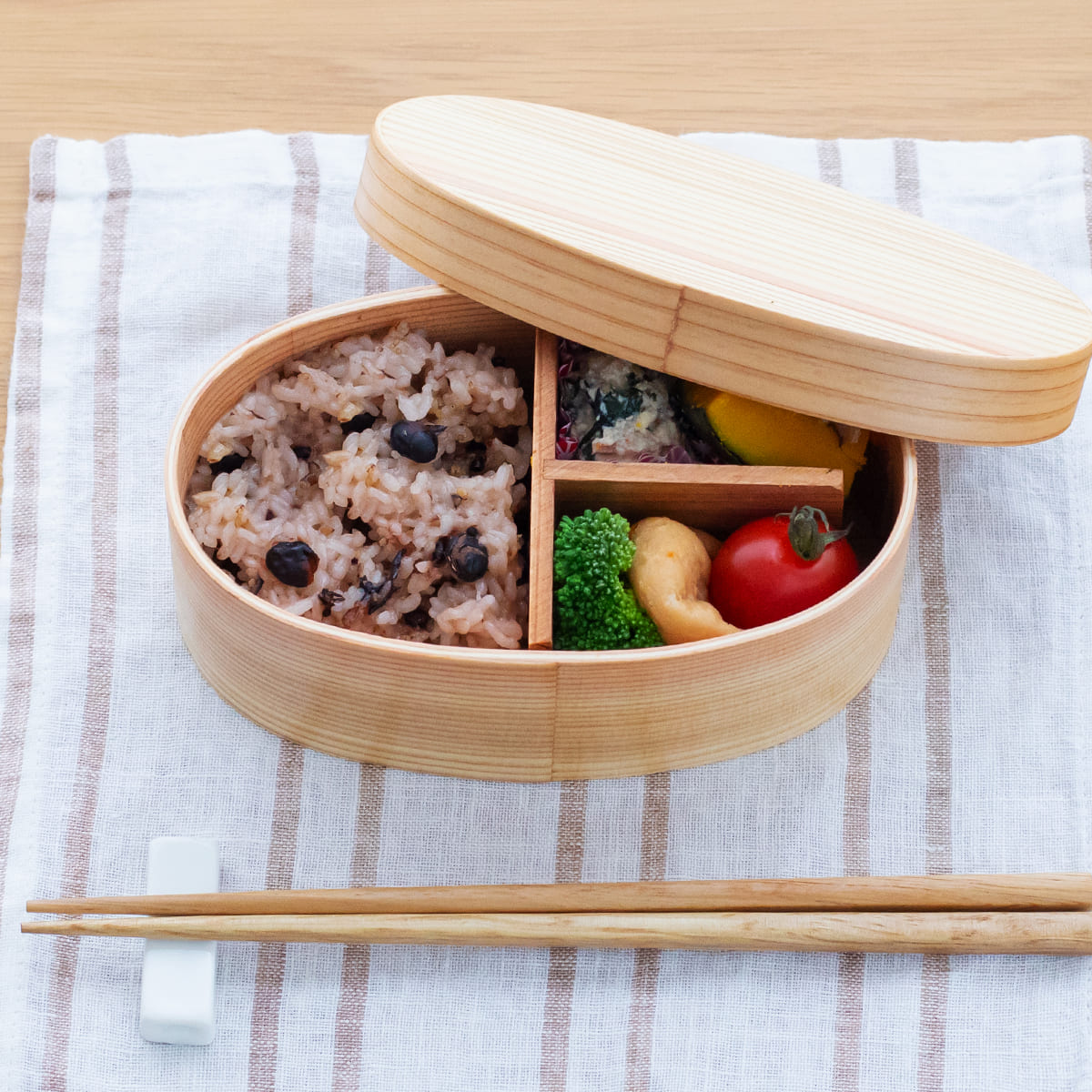 山中塗り レンジ・食洗機対応 杉の曲げわっぱ弁当箱 Sサイズ