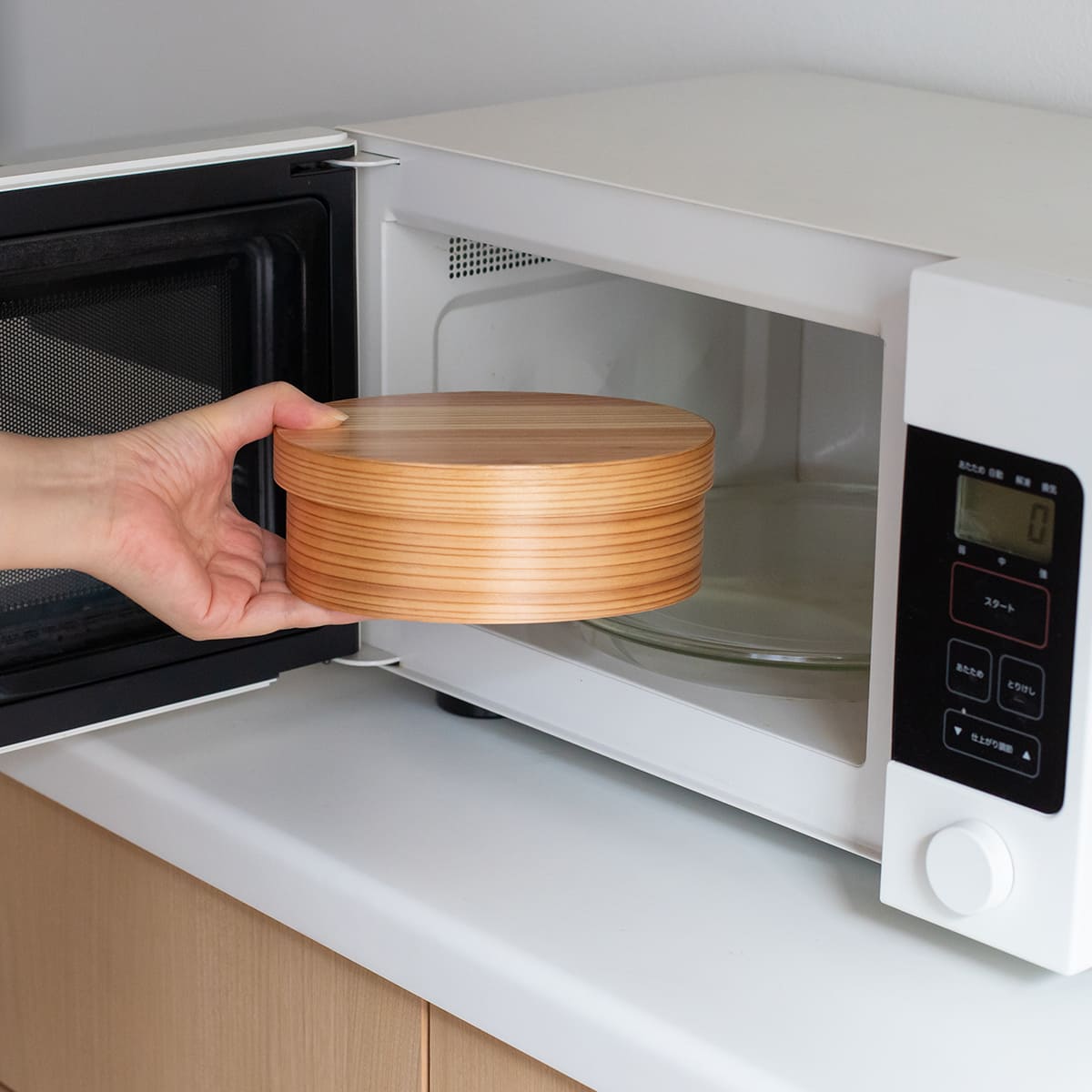 山中塗り レンジ・食洗機対応 杉の曲げわっぱ弁当箱 Mサイズ