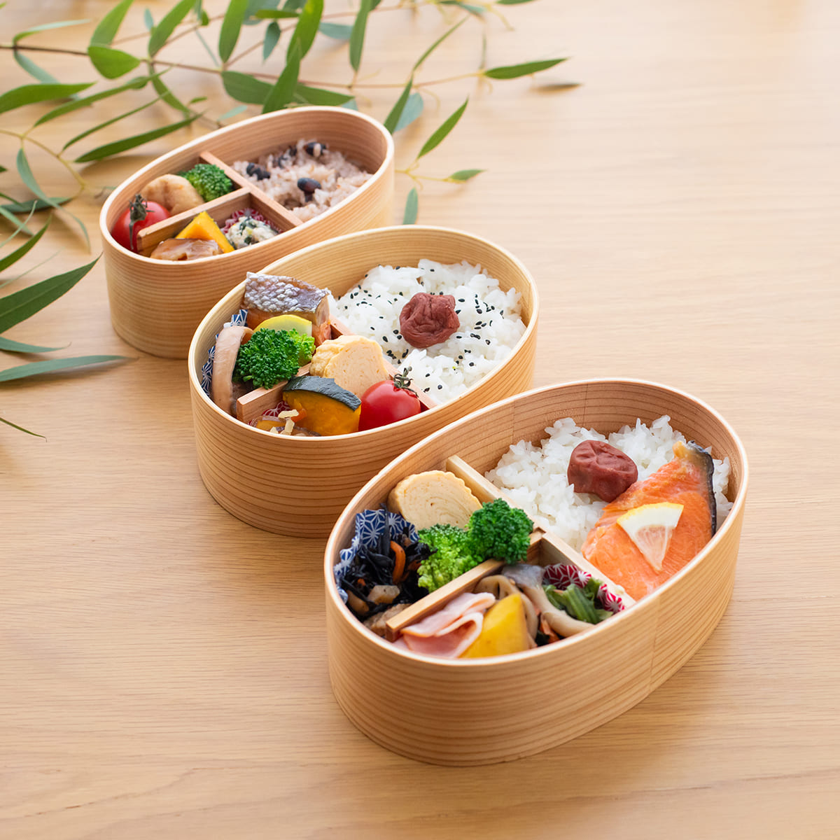 山中塗り レンジ・食洗機対応 杉の曲げわっぱ弁当箱 Lサイズ