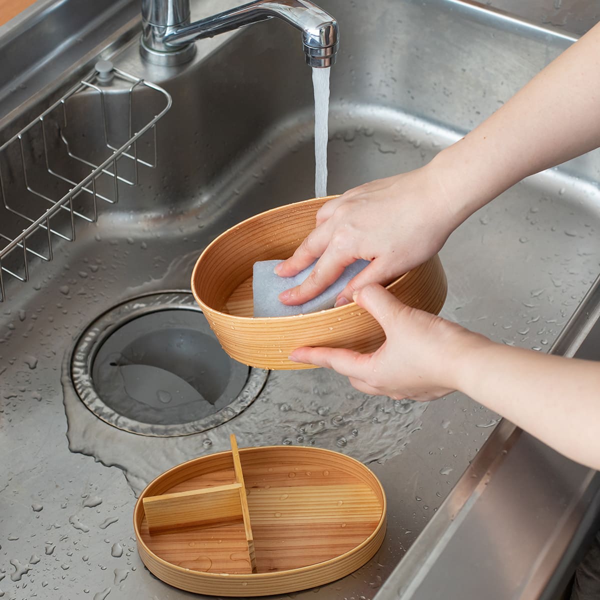 山中塗り レンジ・食洗機対応 杉の曲げわっぱ弁当箱 Lサイズ