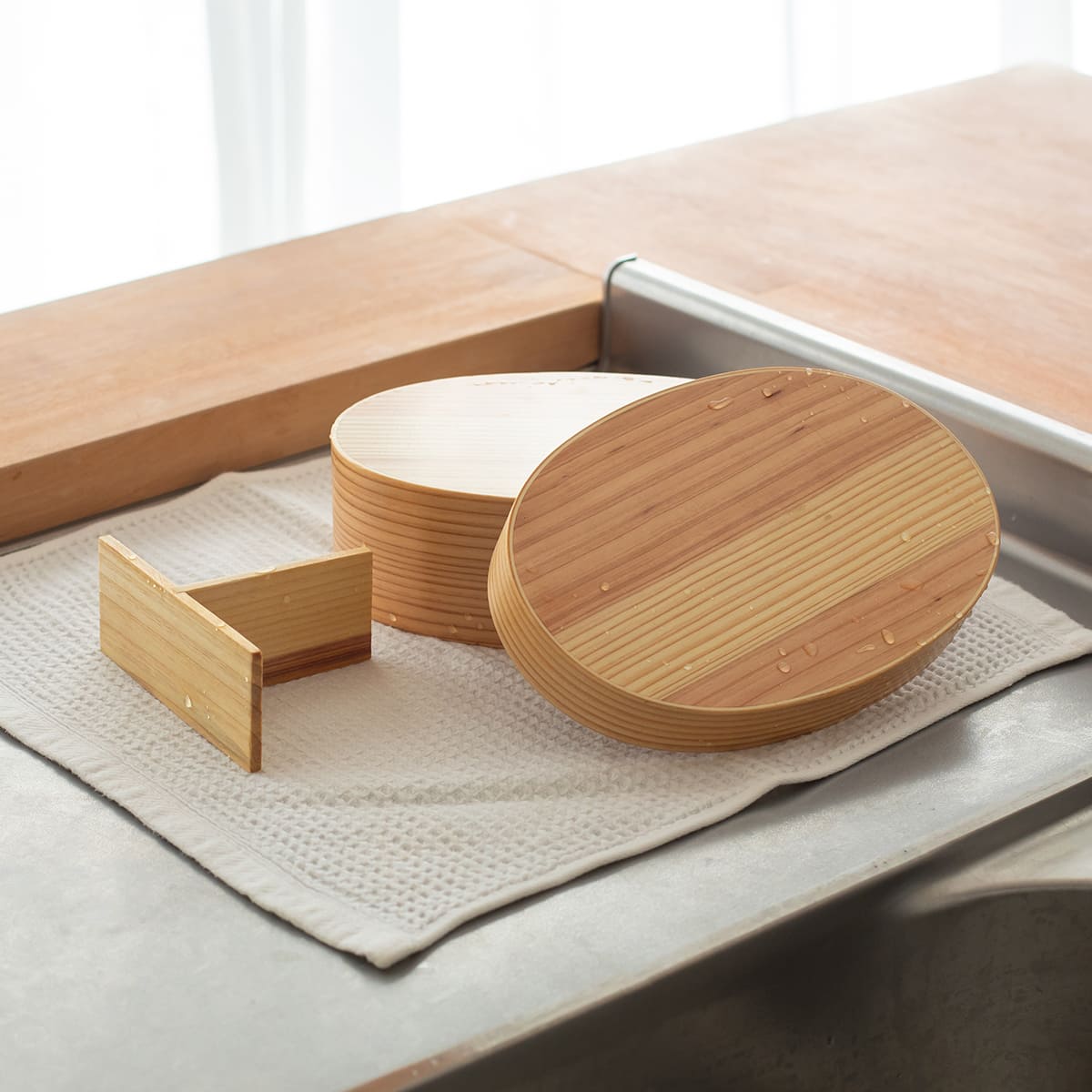 山中塗り レンジ・食洗機対応 杉の曲げわっぱ弁当箱 Lサイズ