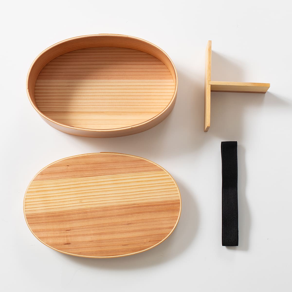 山中塗り レンジ・食洗機対応 杉の曲げわっぱ弁当箱 Lサイズ