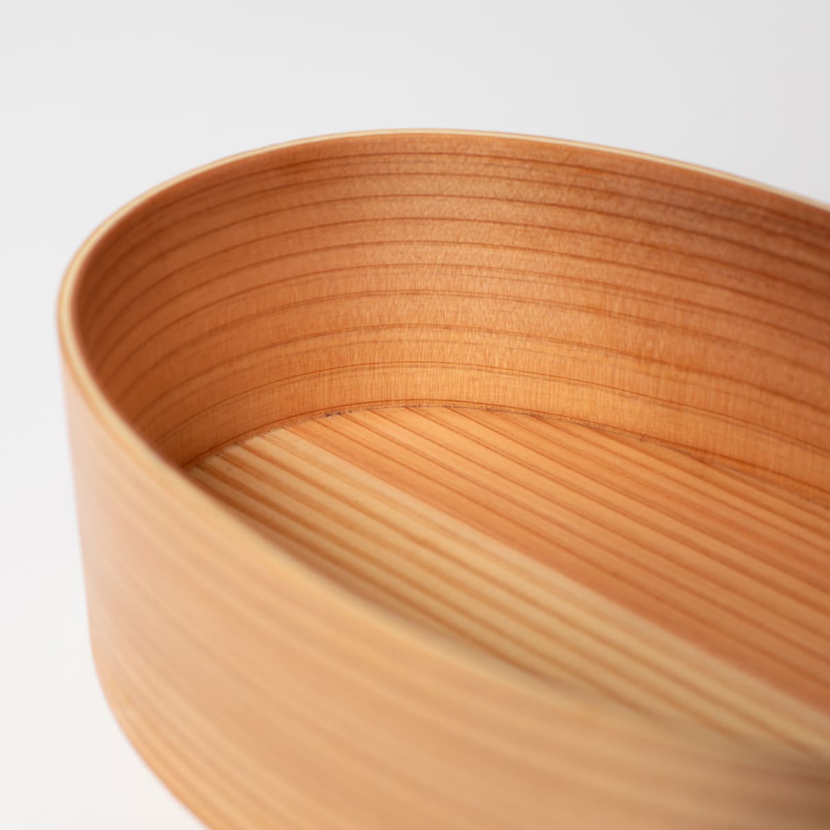 山中塗り レンジ・食洗機対応 杉の曲げわっぱ弁当箱 Lサイズ