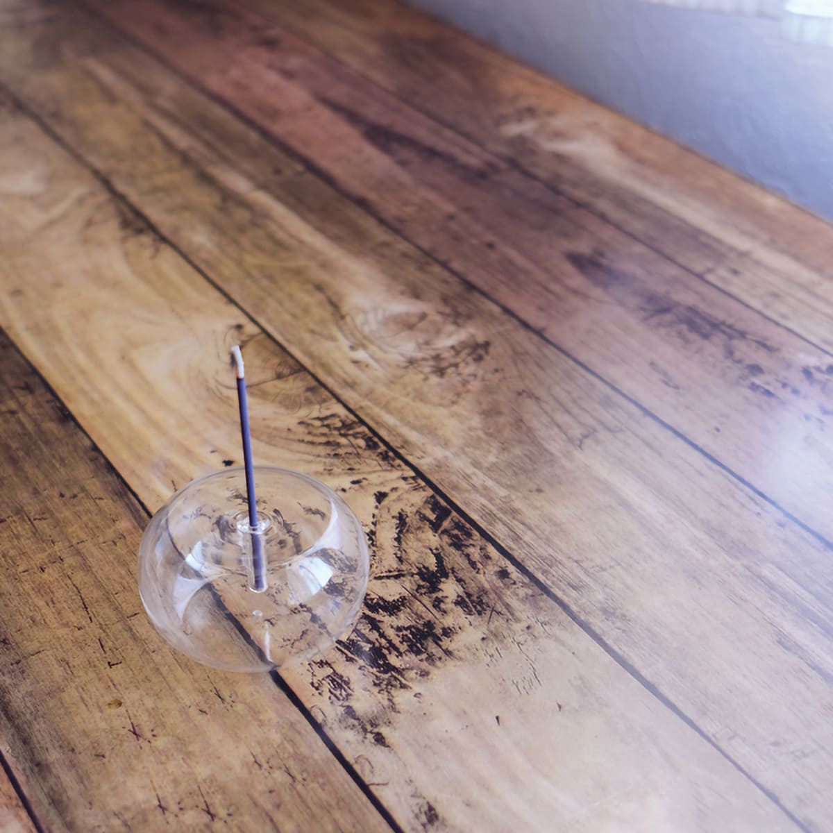 ハンドメイド吹きガラスインセンスホルダー