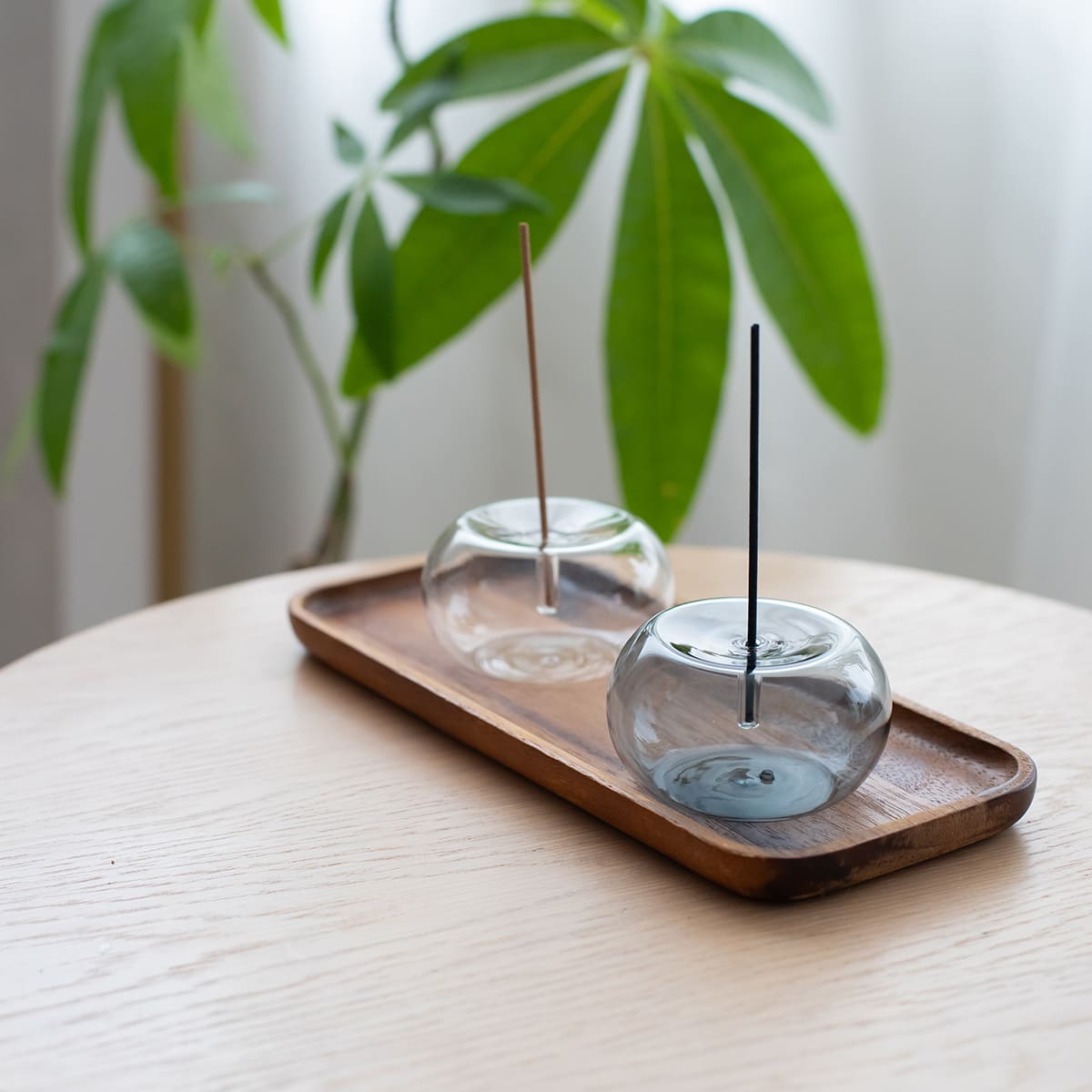 ハンドメイド吹きガラスインセンスホルダー