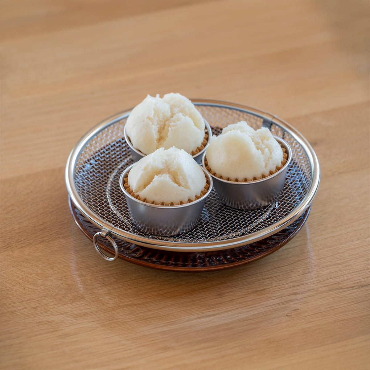 【bws SELECTION】盆ざる19cm 持ち上げフック付き