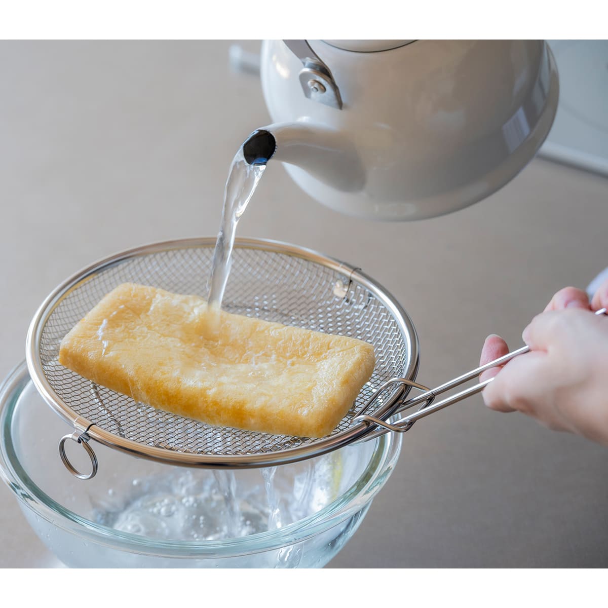 【bws SELECTION】盆ざる19cm 持ち上げフック付き