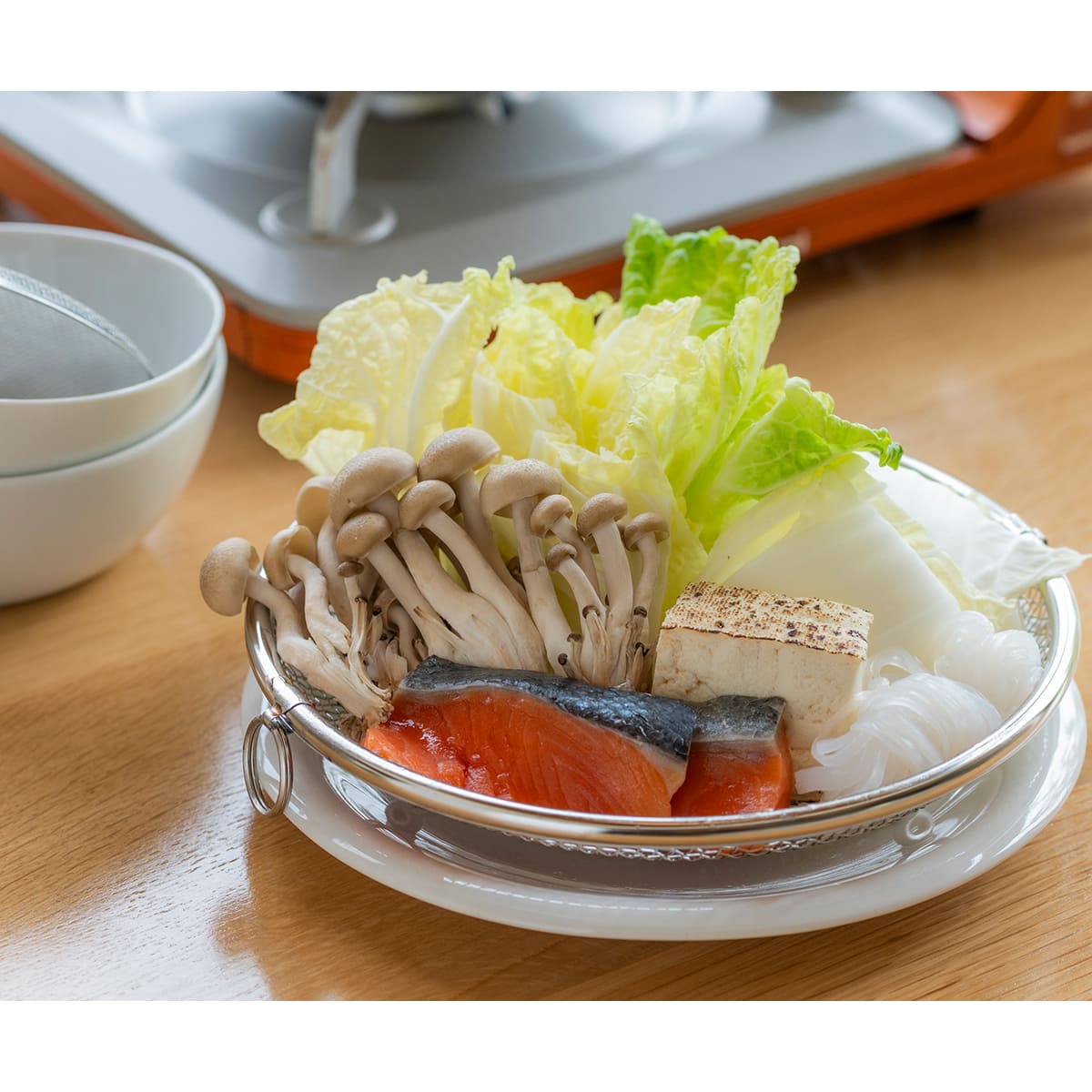 【bws SELECTION】盆ざる19cm 持ち上げフック付き