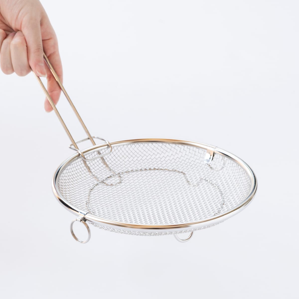 【bws SELECTION】盆ざる19cm 持ち上げフック付き