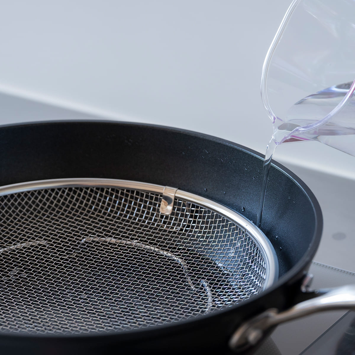 【bws SELECTION】盆ざる22cm 持ち上げフック付き