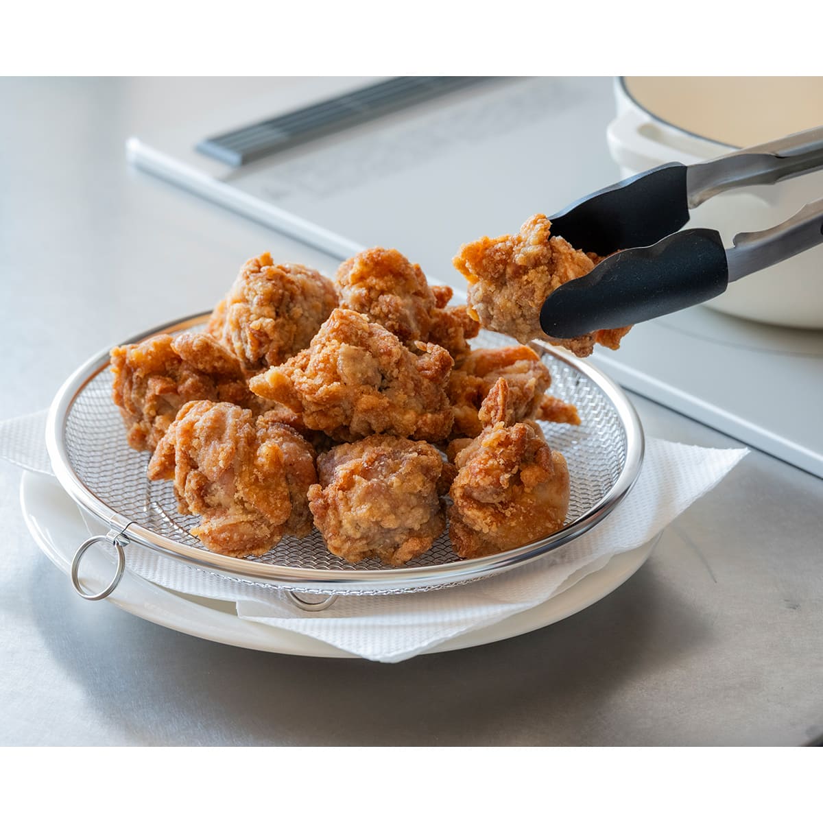 【bws SELECTION】盆ざる22cm 持ち上げフック付き