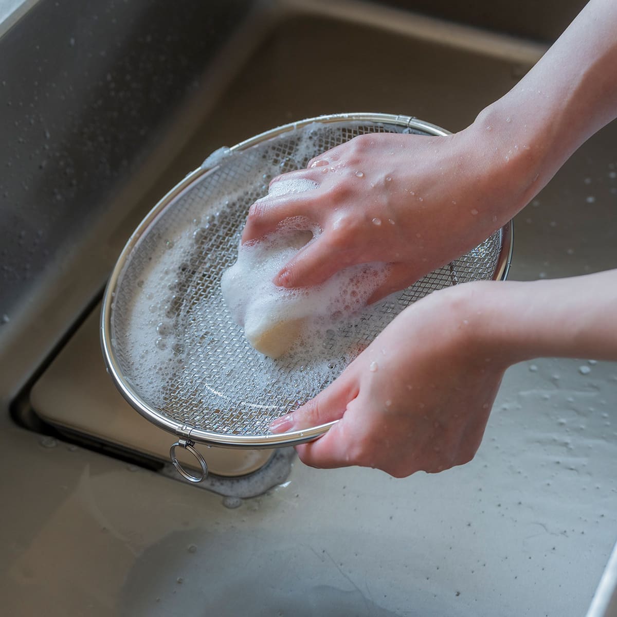 【bws SELECTION】盆ざる22cm 持ち上げフック付き