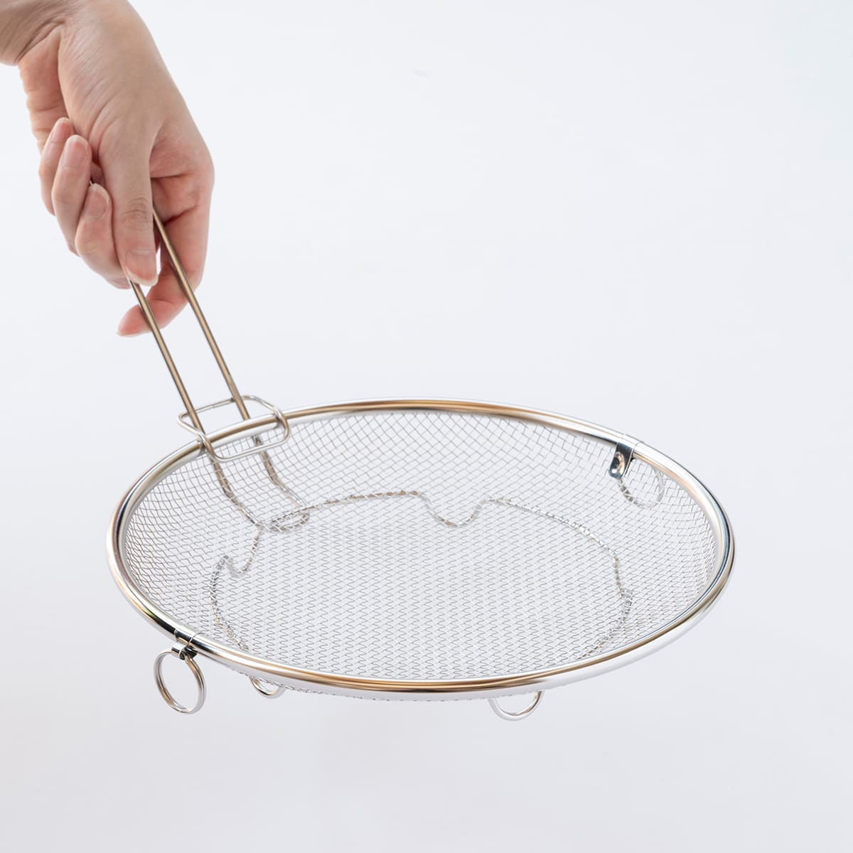 【bws SELECTION】盆ざる22cm 持ち上げフック付き