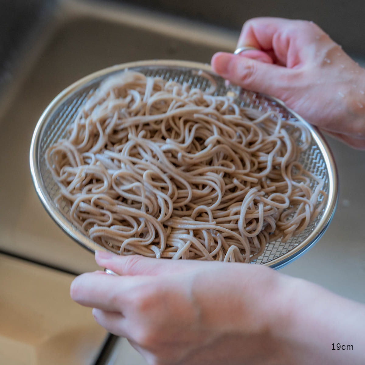 【bws SELECTION】盆ざる19・22cmセット 持ち上げフック付き