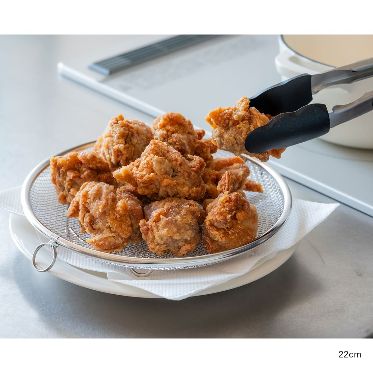 【bws SELECTION】盆ざる19・22cmセット 持ち上げフック付き