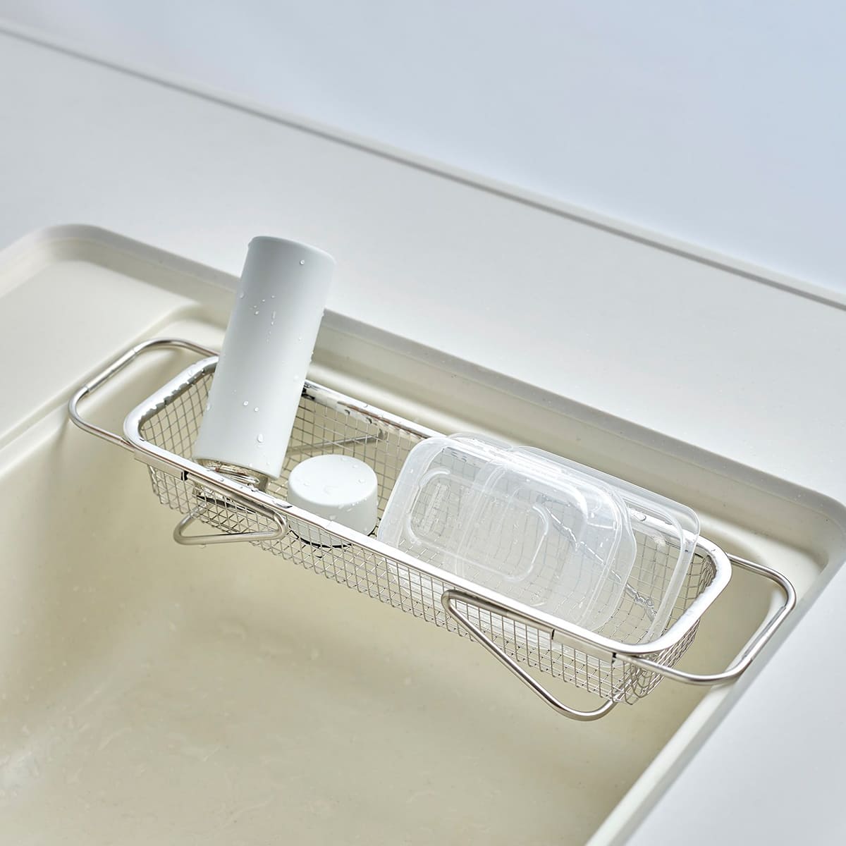 【AUX】leye 水切りメッシュかご スリム