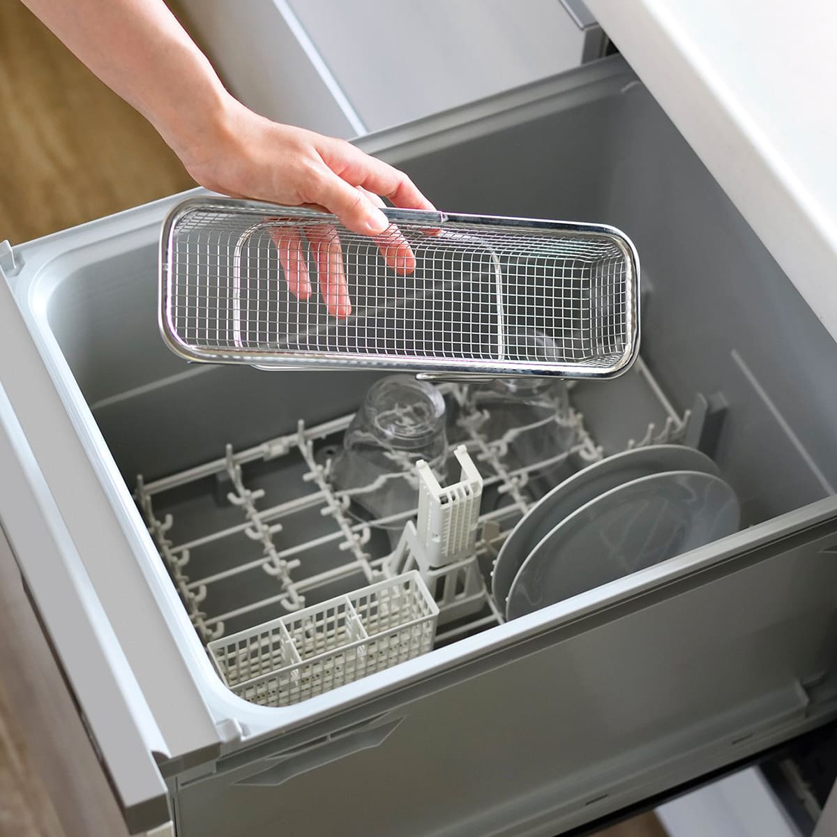 【AUX】leye 水切りメッシュかご スリム